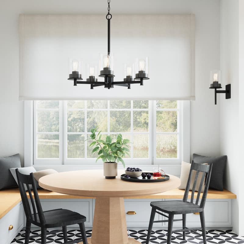 Mason 5-light Chandelier w/ Clear Glass