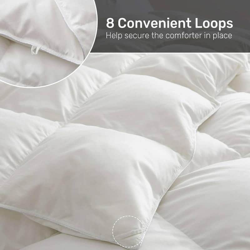 Lightweight to Heavyweight Premium White Goose Down Comforter Duvet Insert