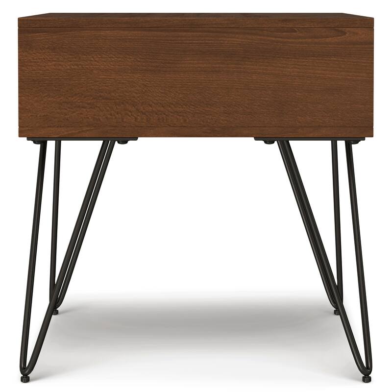 WYNDENHALL Moreno SOLID MANGO WOOD and Metal 22 inch Wide Square Industrial End Side Table - 22 W x 22 D x 23 H