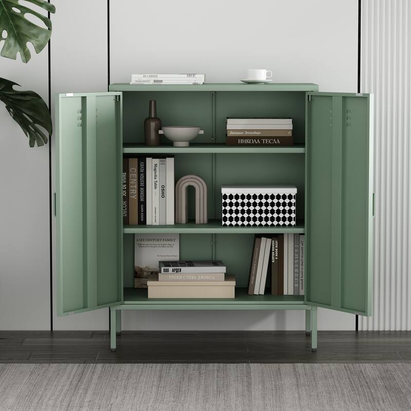 Manhattan Comfort Naomi 32" Metal Accent Cabinet