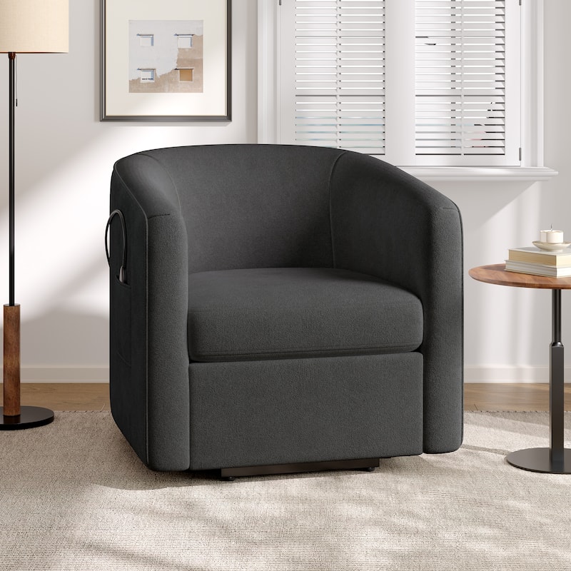 Power Lift Recliner Barrel Shape Recliner Chair Lift Assist Reclining Chair Electric Lift Chair with Footrest and Side Pocket