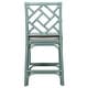 preview thumbnail 42 of 67, Natural Rattan Handmade Chippendale Cushioned Bar Stool by East at Main