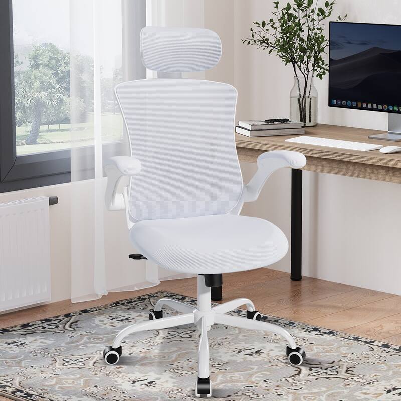 Ergonomic Office Chair with Lumbar Support & Headrest, Swivel, BIFMA Certified, Black