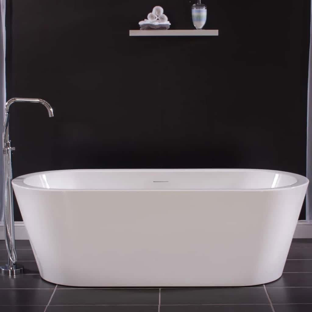 Miseno MNO7132SFSO 71" Free Standing Acrylic Soaking Tub with Center
