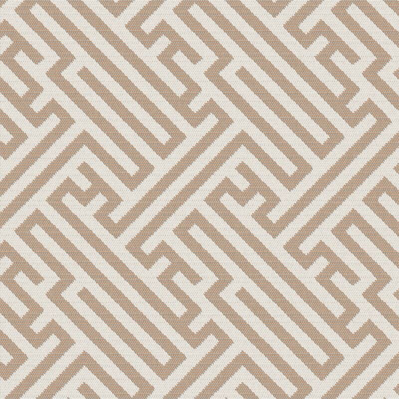 Sorra Home Outdura Labyrinth Ochre Indoor/Outdoor Corded Deep Seating Pillow and Cushion Chair Set