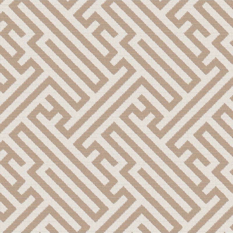 Sorra Home Outdura Labyrinth Ochre Indoor/Outdoor Corded Pillow and Cushion Sofa Set