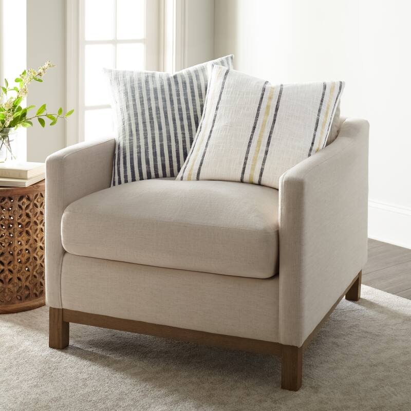 2-Pack Yarn-Dyed Patterns Decor Throw Pillows in Yarn-Dyed Bengal Stripe / Yarn-Dyed Framed Stripe