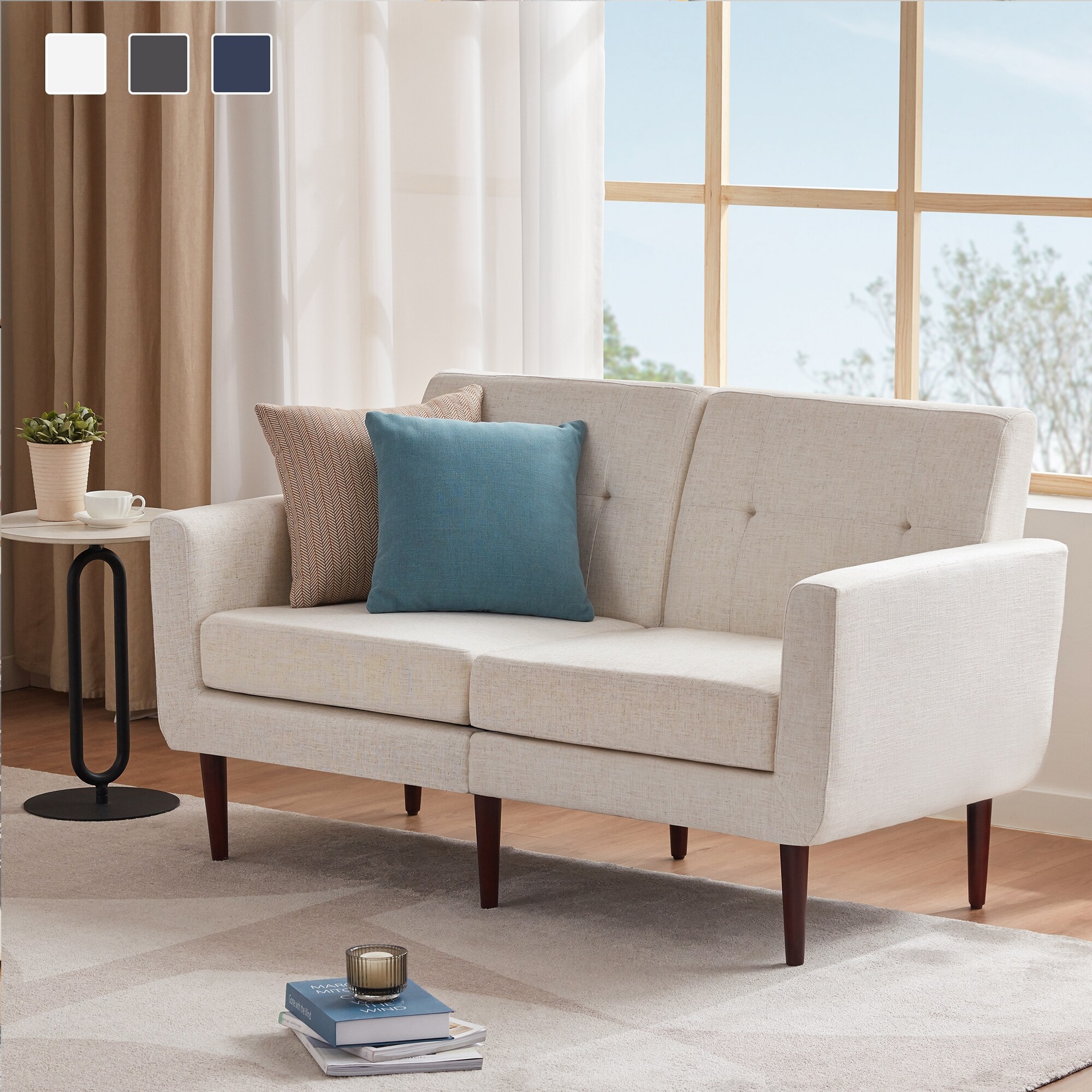 Modern small loveseat deals