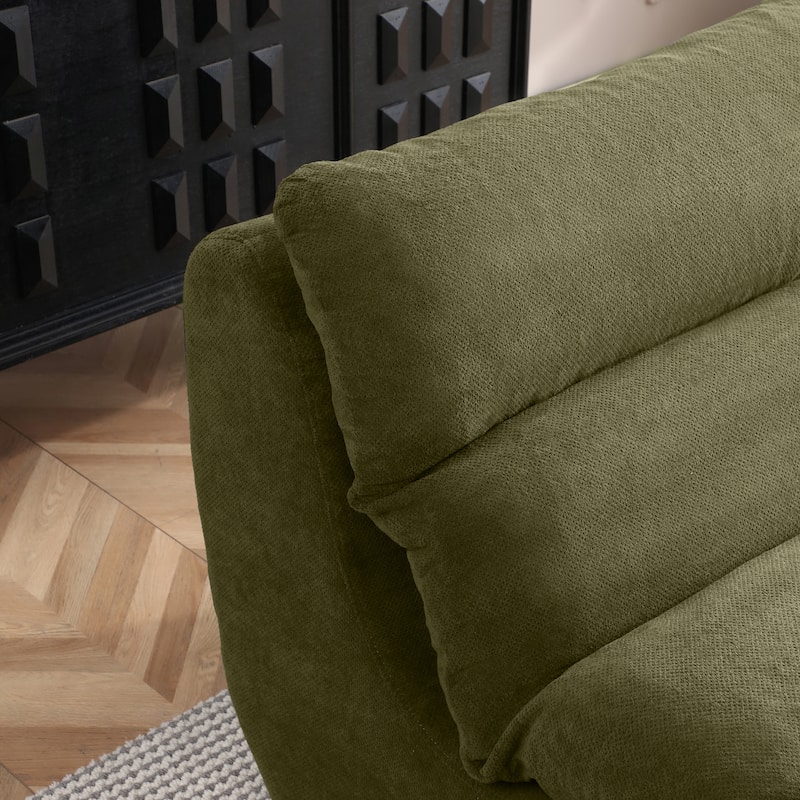 32"Bean Bag Chair with Ottoman, Big Chaise Lounge Chairs for Adults,Tufted Upholstered Lazy Sofa