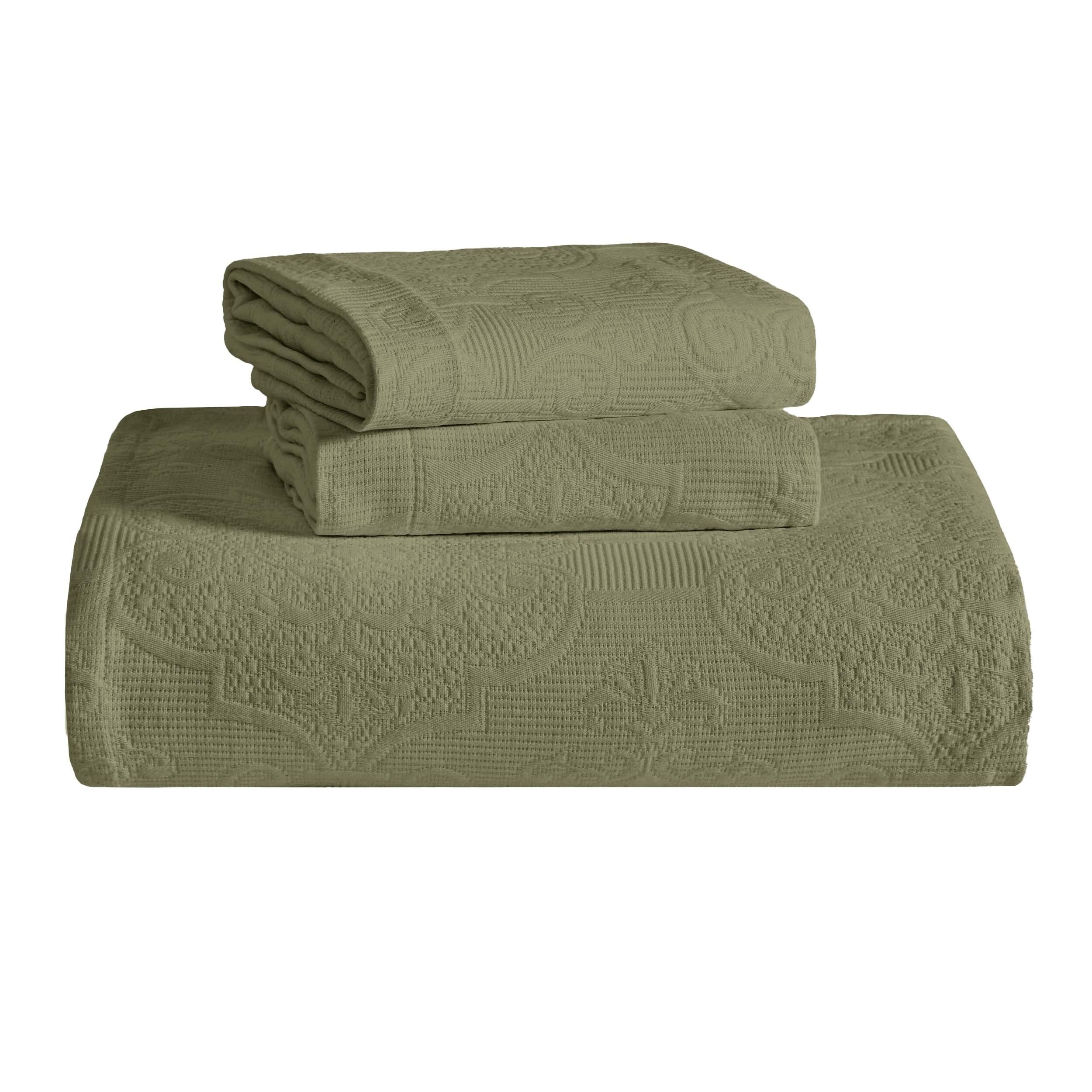 Superior Florin Jacquard Scrolling Medallion Cotton Bedspread Set - Picture 87 of 120