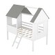 preview thumbnail 3 of 46, Twin Size Low Loft Wood House Bed With Two Side Windows