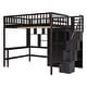 preview thumbnail 8 of 13, Full Size Sturdy Construction & Unique Design Loft Bed with Bookshelf,Drawers,Desk,and Wardrobe,