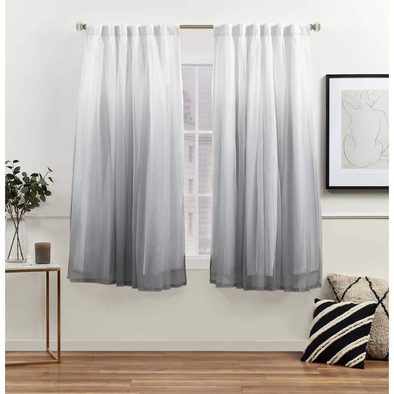 ATI Home Crescendo Lined Blackout Hidden Tab Curtain Panel Pair - 52x63 - Grey