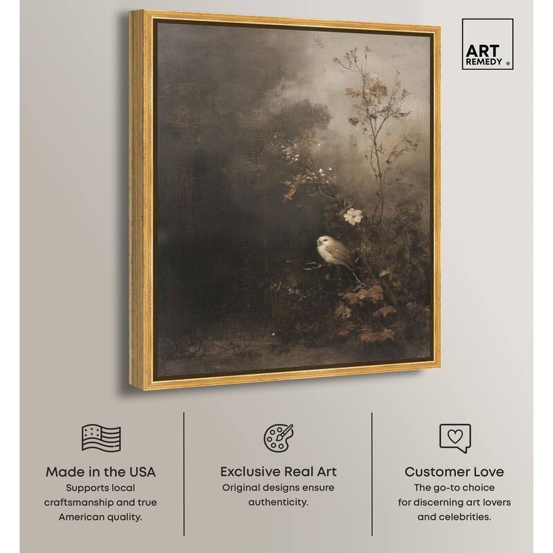 Owl in the Shadows II Canvas by Art Remedy