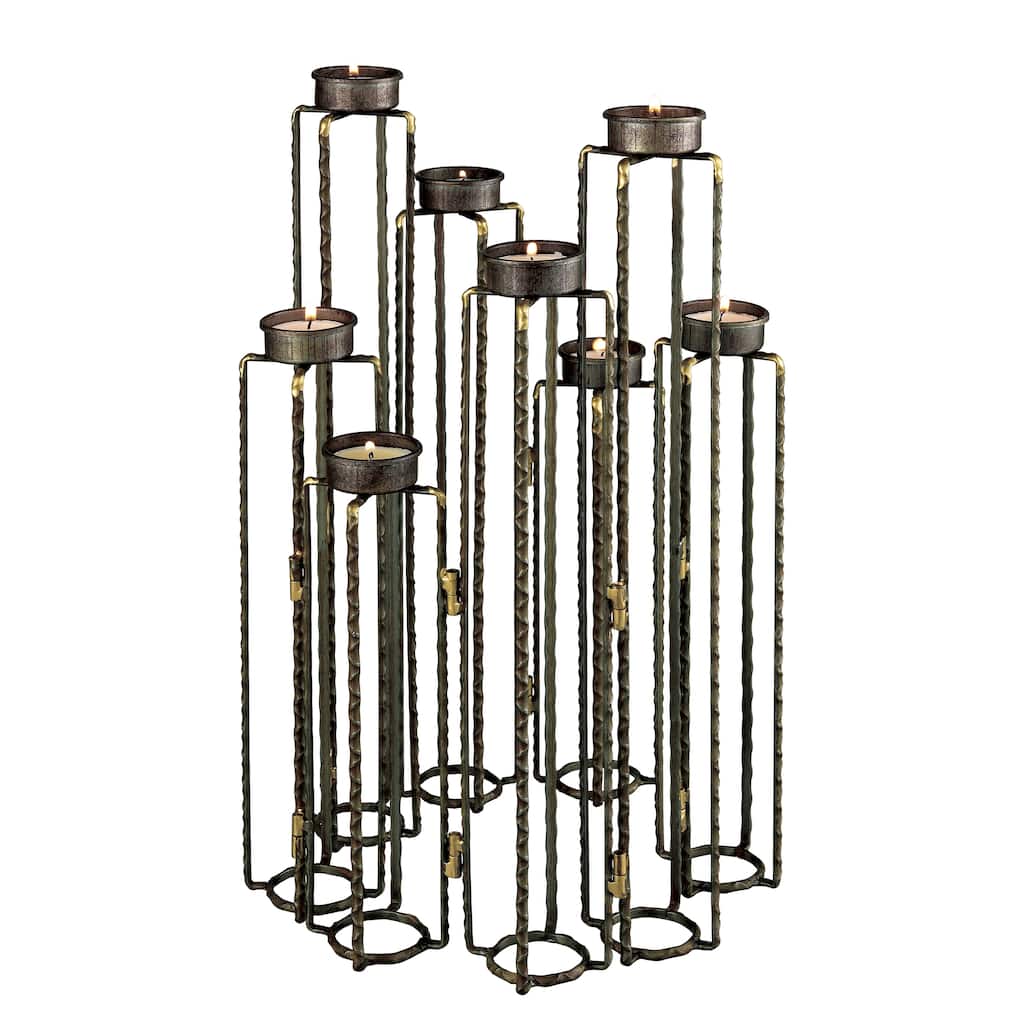 Elk Home Ascencio Aged Brass Metal 24 Inch Wide Candleholder