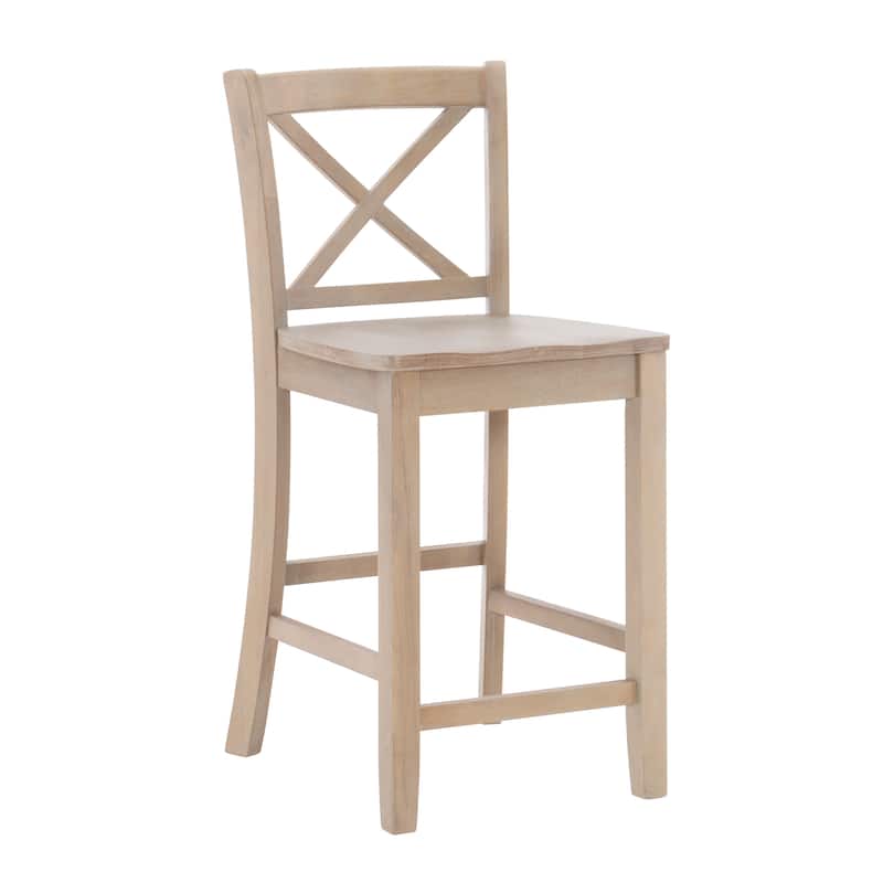 Amravati Wooden X-Back 24-Inch Counter Stool