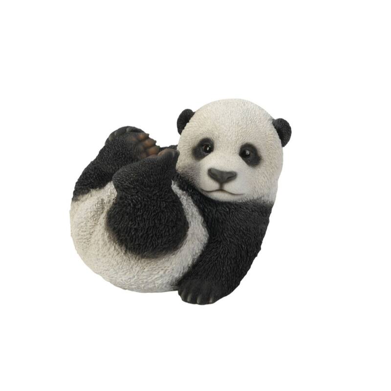 Playing Baby Panda Outdoor Garden Statue - 10"