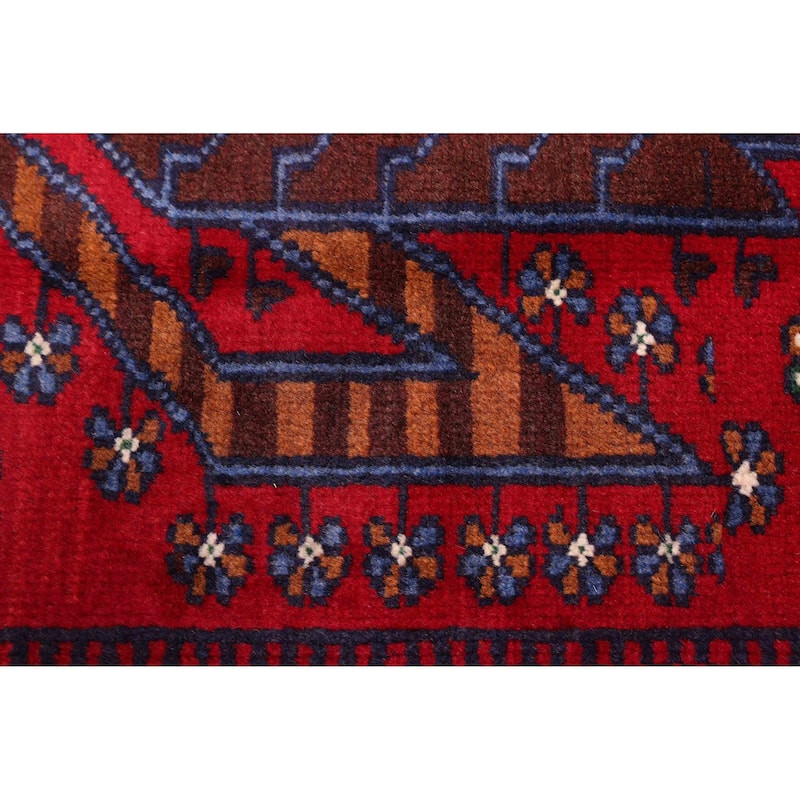 ECARPETGALLERY Hand-knotted Teimani Red Wool Rug - 3'5 x 6'4