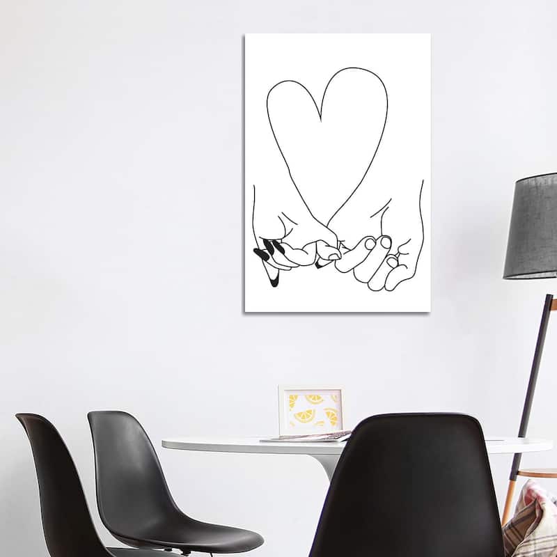 iCanvas "Pinky Promise, Him & Her" by Honeymoon Hotel Canvas Print - 40x26x1.5