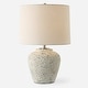 preview thumbnail 1 of 7, Uttermost Rupture Aged Ivory Table Lamp - 19" H X 13" W X 13" D