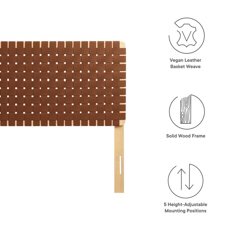 Sparta Twin/Full/Queen/King Vegan Leather Weave Headboard