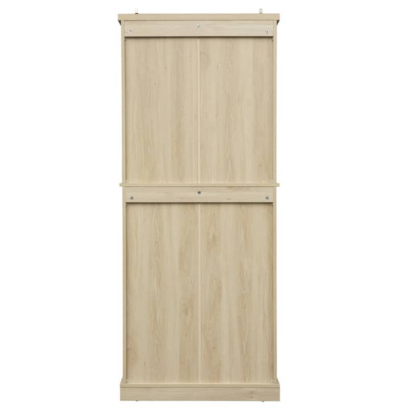 72.33"H Cabinet Storage with 1 Drawer,4 Door and 4 Adjustable Inner Shelves