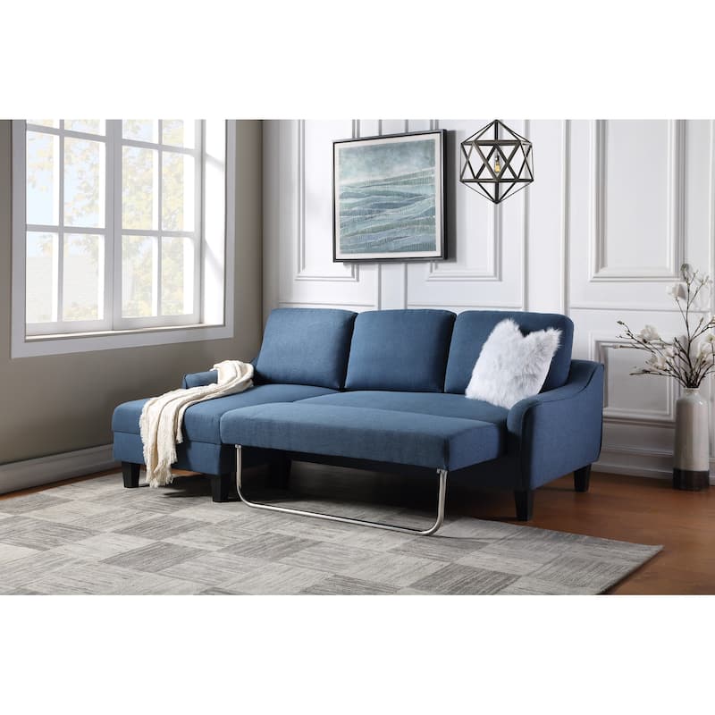 Lester Chaise Sleeper Sofa - Blue