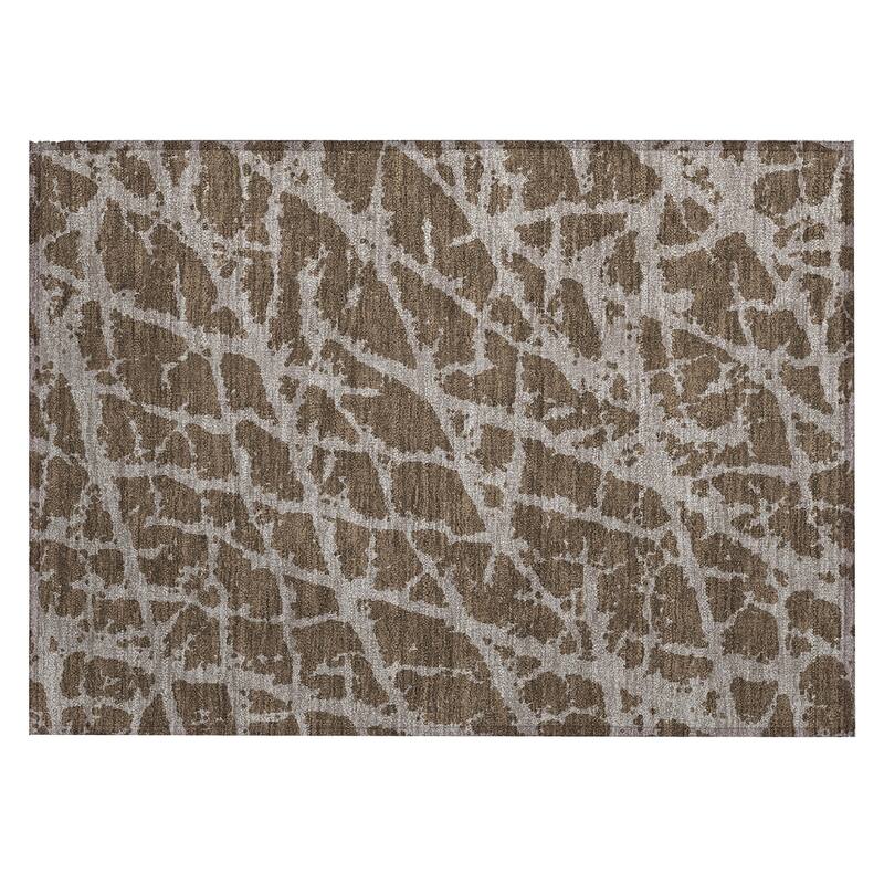 Varo Unique Abstract Weather Resistant Blended Style Outdoor Rug