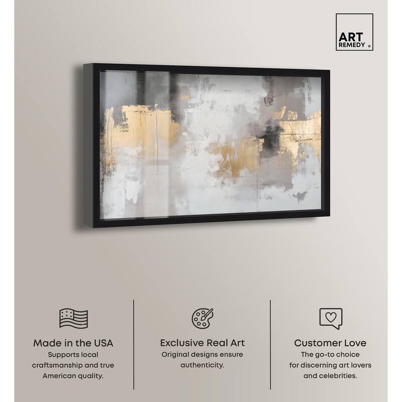 Gilded Gray I Shadowbox by Art Remedy