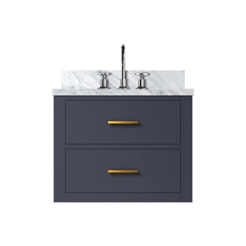 Castor Bath Vanity with Acrylic Top, Sink and Faucet - 24 inch - Blue