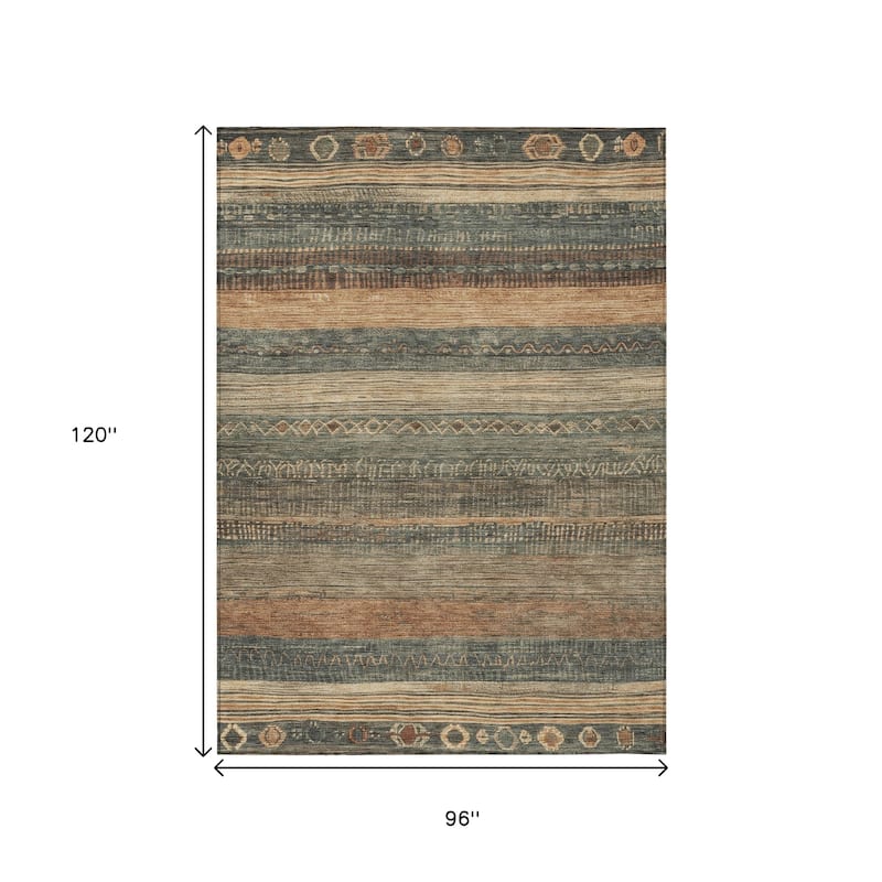 HomeRoots Aztec Transitional Rectangle Outdoor Rug