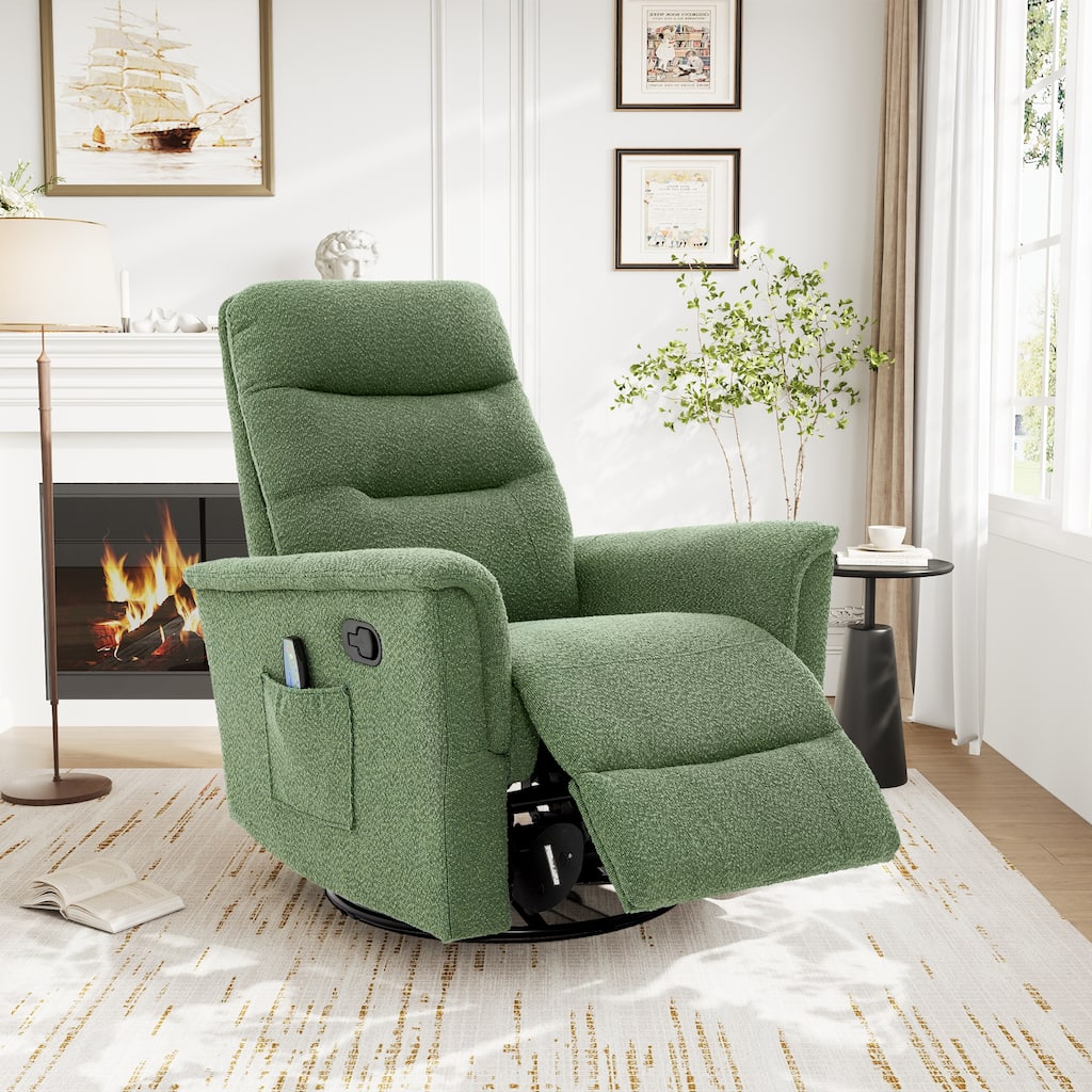 Christopher Knight Home - Manual Rocking Swivel Recliner with Massage Function