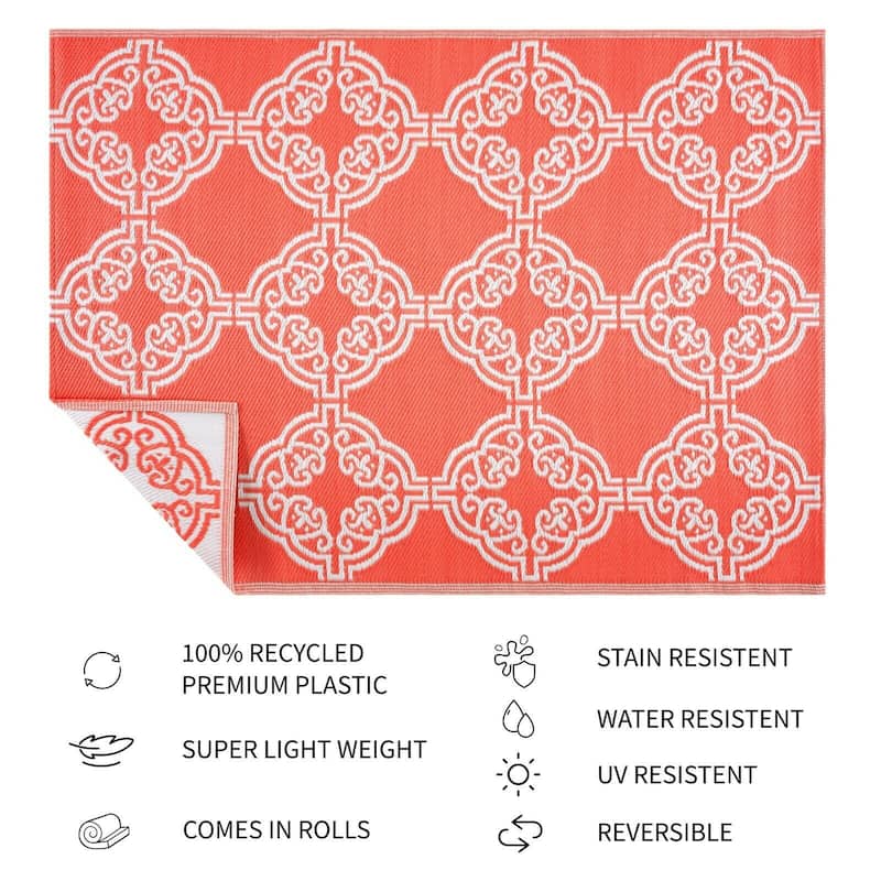 Marrakech Design 100% Eco-friendly Lightweight Plastic Outdoor Mat/Rug