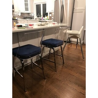 Shop Lennox Velvet Counter Height Swivel Stools (Set of 2 ... (320 x 320 Pixel)