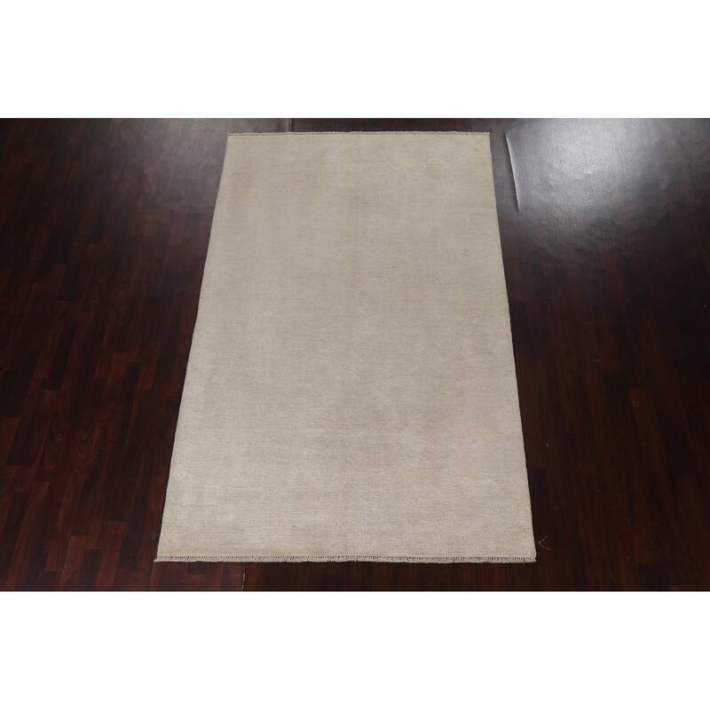 Vegetable Dye Muted Oushak Oriental Area Rug Hand-knotted Wool Carpet - 5'10" x 9'2"