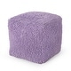 preview thumbnail 1 of 27, Moloney Modern Microfiber Chenille Square Pouf by Christopher Knight Home