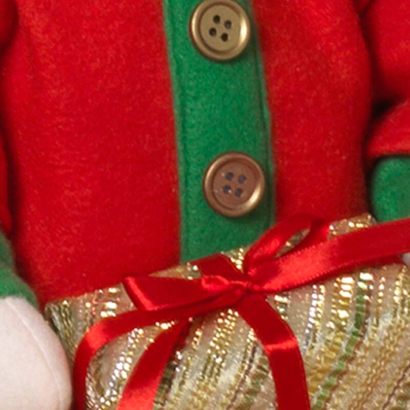 Delightful 21 Inch USB Electric Animated Fabric Elf