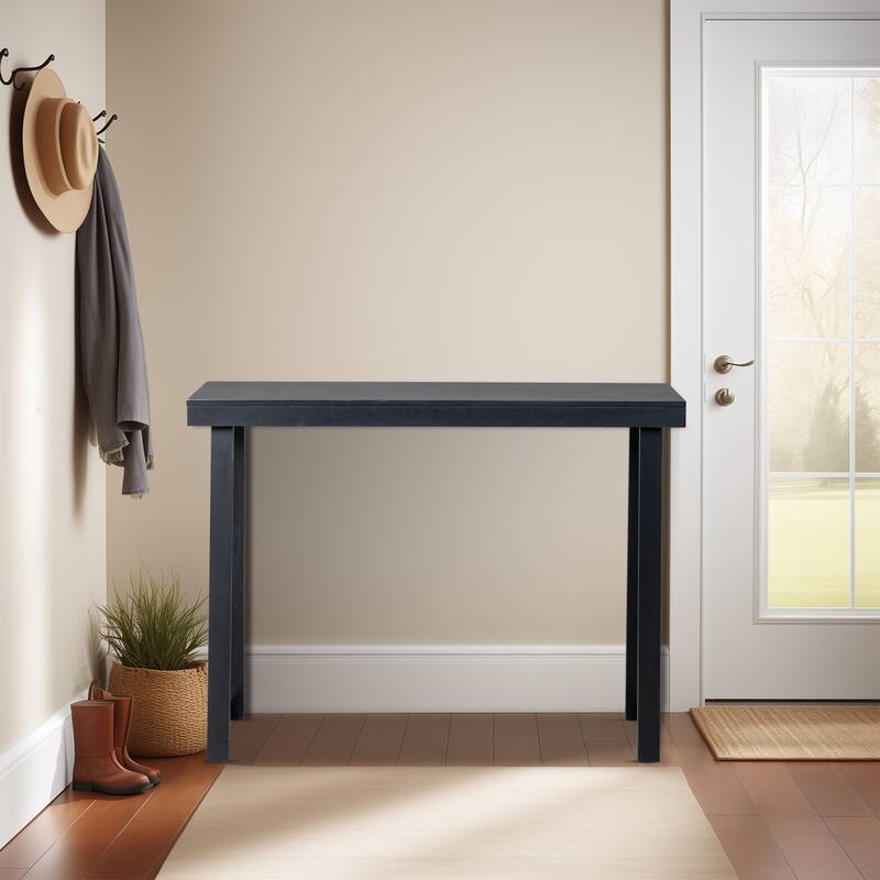 Narrow Solid Pine Wood Entryway Console Table for Small Space Living Room Furniture Decor