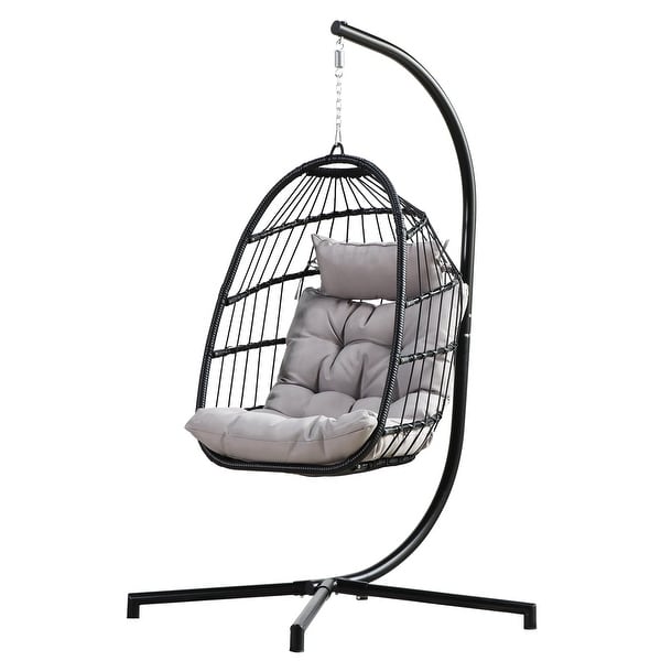 Weather Resistant Wicker Rattan Swing Hammock Chair Bed Bath