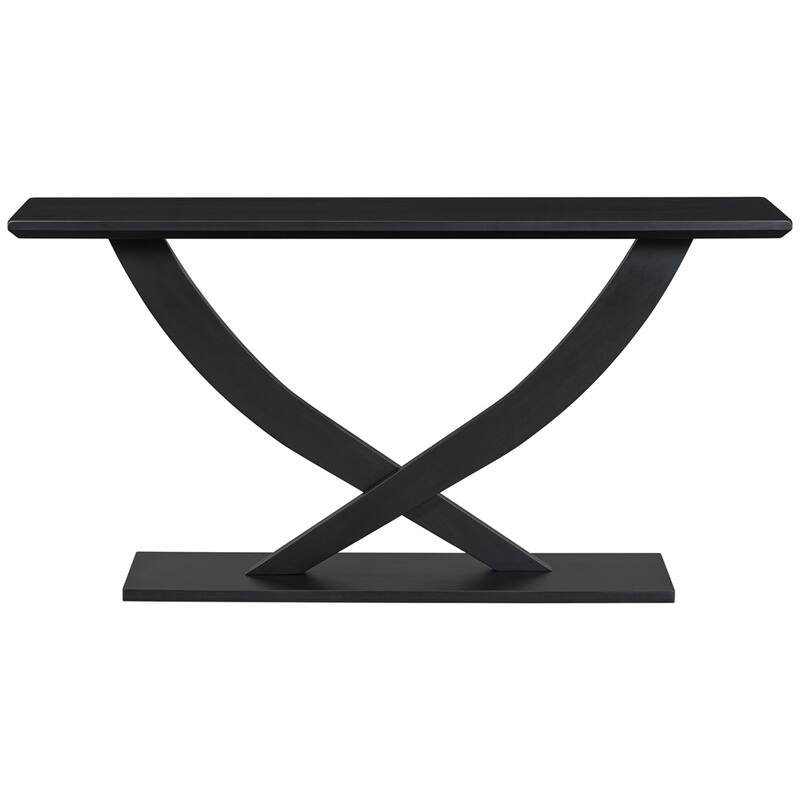 Modern Rustic Console Table with Cross-Leg Design