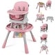preview thumbnail 4 of 34, Babyjoy 16-in-1 Baby High Chair with Activity Center Booster Seat - See Details Pink