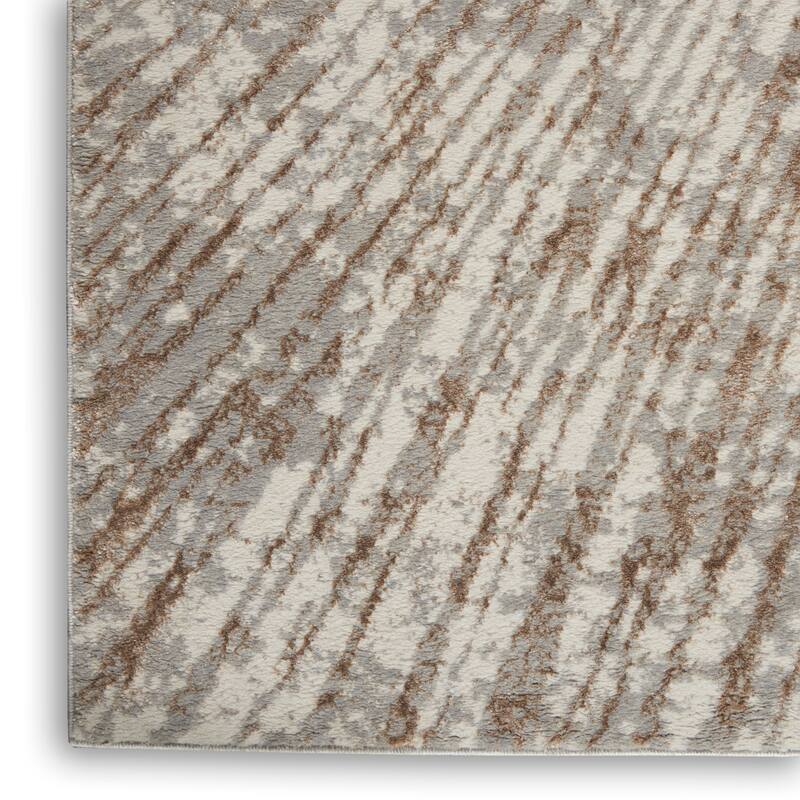 Inspire Me! Home Décor Metallic Modern Abstract Area Rug