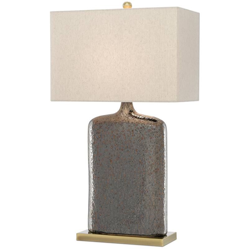 Currey & Company Musing Table Lamp - 32.5"h x 18"w x 10"d - 32.5"h x 18"w x 10"d - Rustic Metallic Bronze