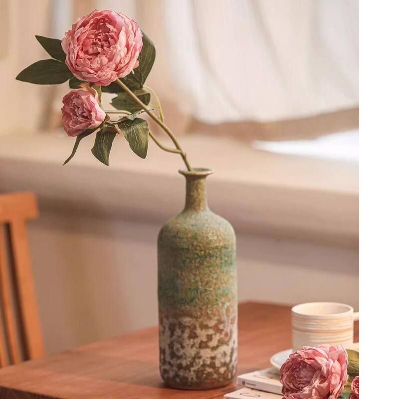RusticReach Artificial Sophia 2-Head Peony Stem 20.8" Tall