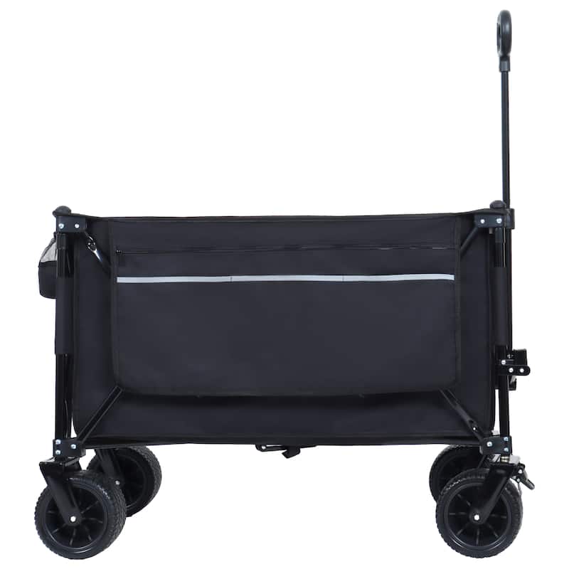 Foldable Garden Cart With Heavy-Duty Wheels & 480lbs Load Capacity,Portable Utility Wagon For Camping,Sports,Groceries
