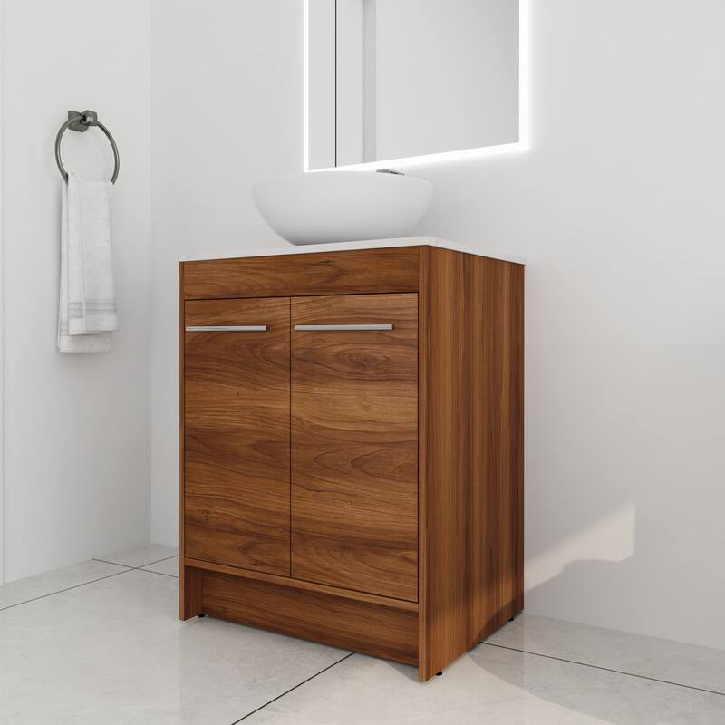 ARTCHIRLY 24/36/48/60 Inch Bathroom Vanity with Sink, Freestanding Bathroom Vanity with Soft Close Door and Shelf