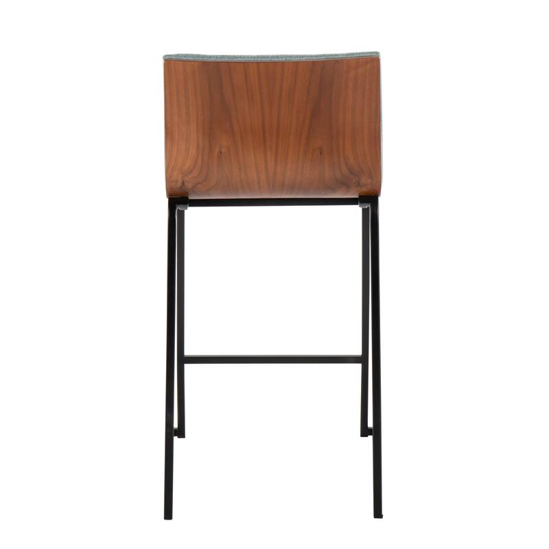 Silver Orchid Magda 26" Fixed-Height Upholstered Counter Stool (Set of 2)