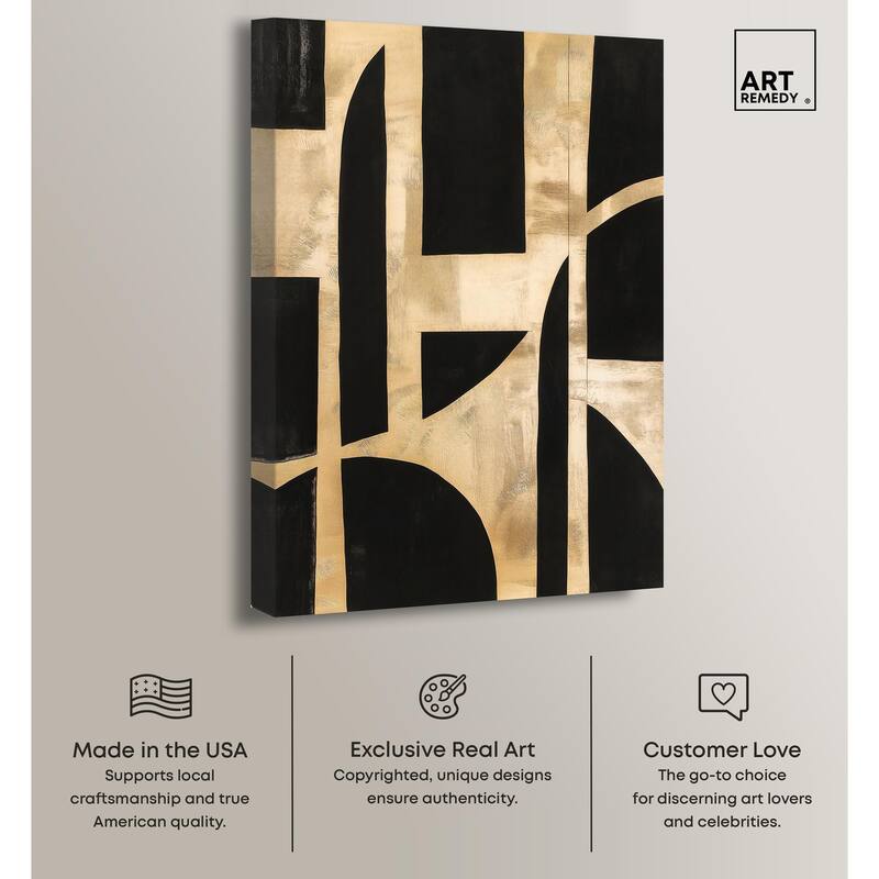 Noir and Gold II Canvas by Art Remedy, Gallery Wrapped
