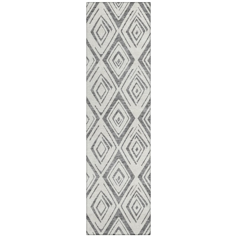 Machine Washable Indoor/ Outdoor Chantille Ombre Diamonds Rug