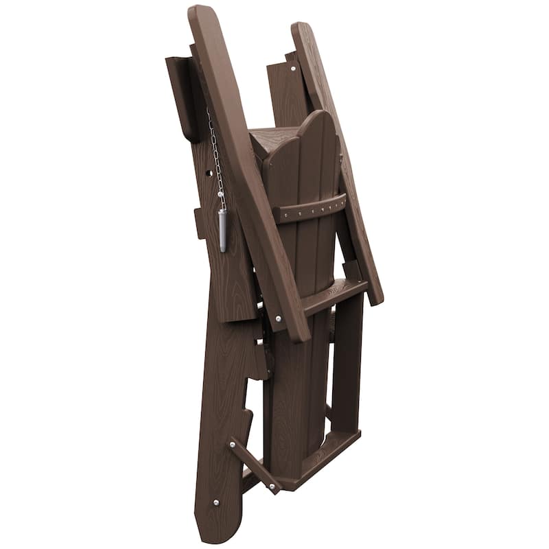 Outdoor HDPE Folding Classic Adirondack Chair All-Weather